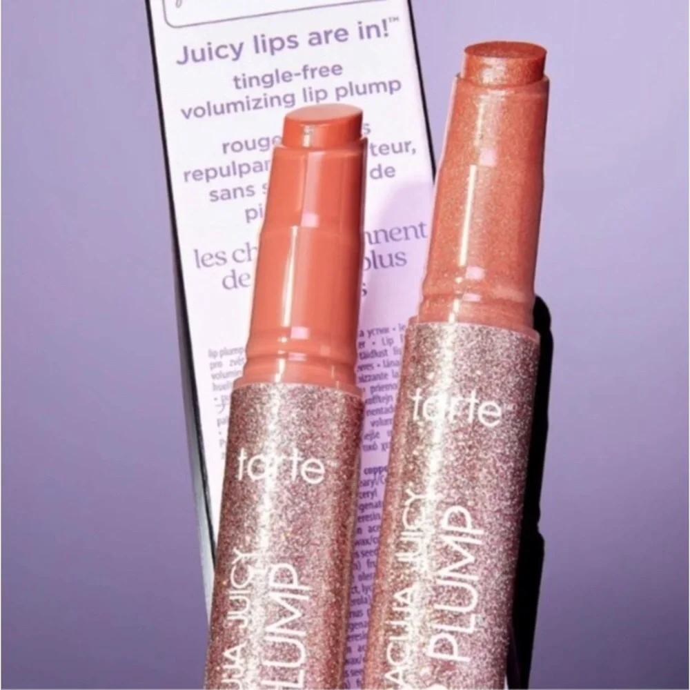 tarte Maracuja Juicy Lip Plump Duo | Dahlia & Rose Copper Shimmer Lip Glass NEW